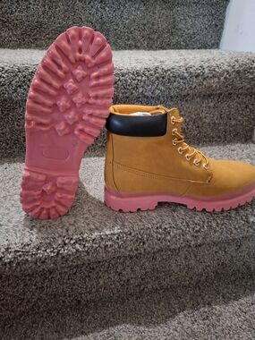 Cape Robbin Black Ankle Boot with Orange Lining NWOT